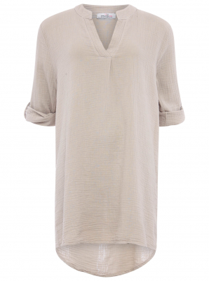Zwillingsherz Musselinbluse / HAPPY SUMMER / BEIGE-One Size